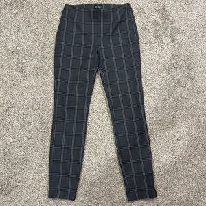 Dark gray plaid pants - skinny ankle pants
